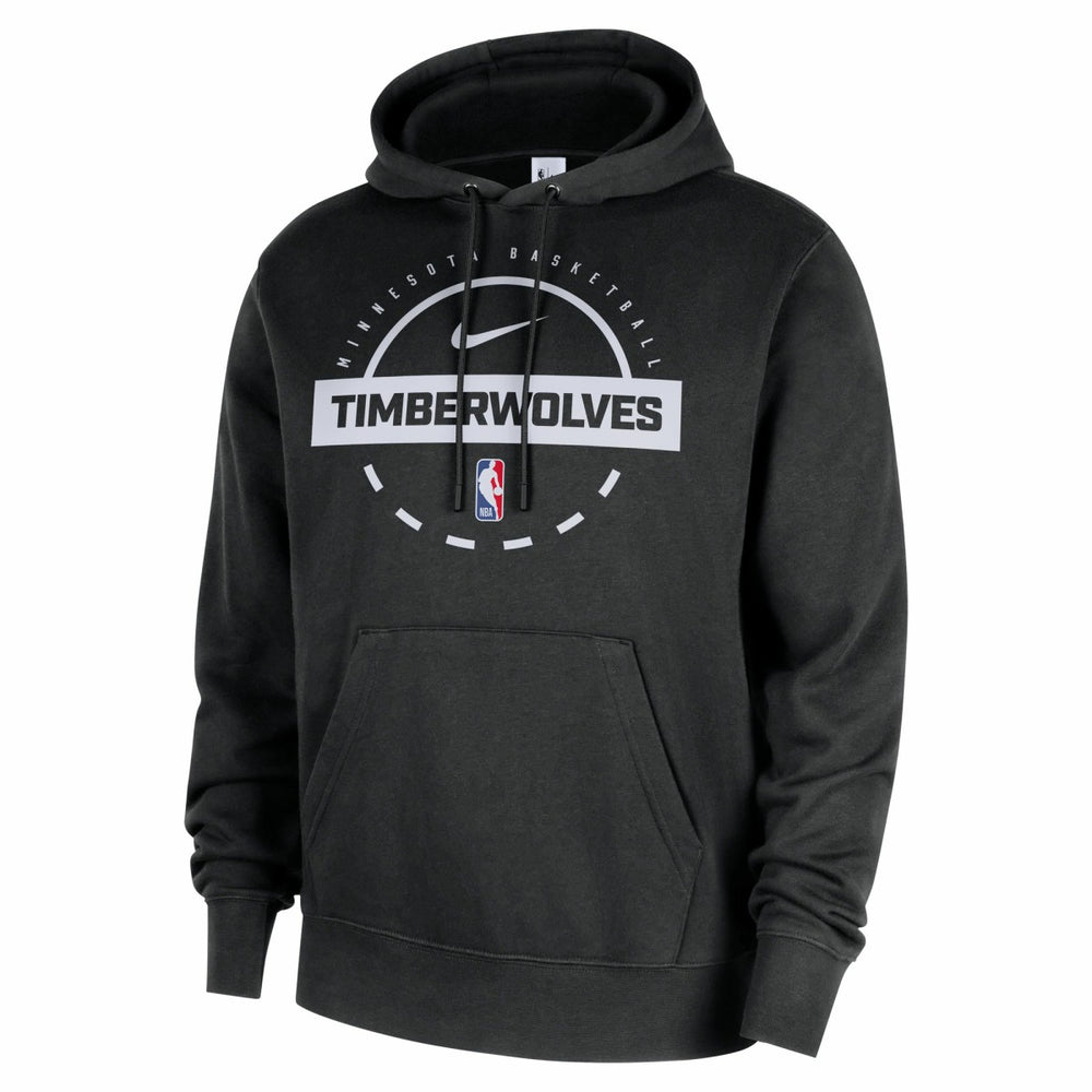 Minnesota Timberwolves 2025/26 Authentic Practice Club Pullover Hoodie Black | Nike US