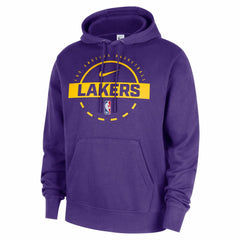 Los Angeles Lakers 2025/26 Authentic Practice Club Pullover Hoodie Purple | Nike for sale