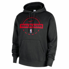 Portland Trail Blazers 2025/26 Authentic Practice Club Pullover Hoodie Black | Nike