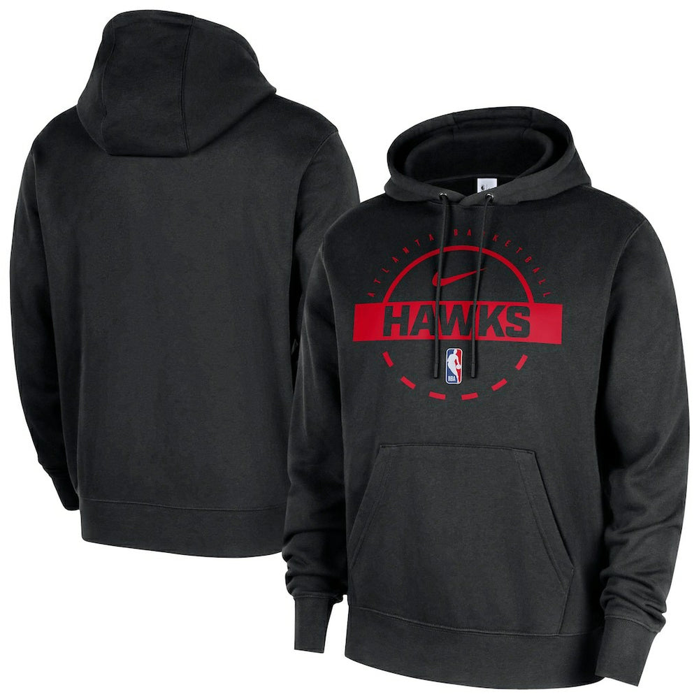 Atlanta Hawks 2025/26 Authentic Practice Club Pullover Hoodie Black | Nike Near Me
