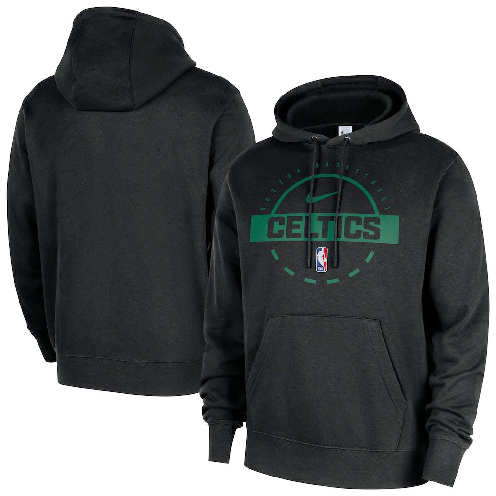 Boston Celtics 2025/26 Authentic Practice Club Pullover Hoodie Black | Nike Lifestyle