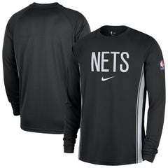 Brooklyn Nets 2025/26 Authentic Pre-Game Legend Dri-FIT Long Sleeve Shooting Shirt Black | Nike Near Me