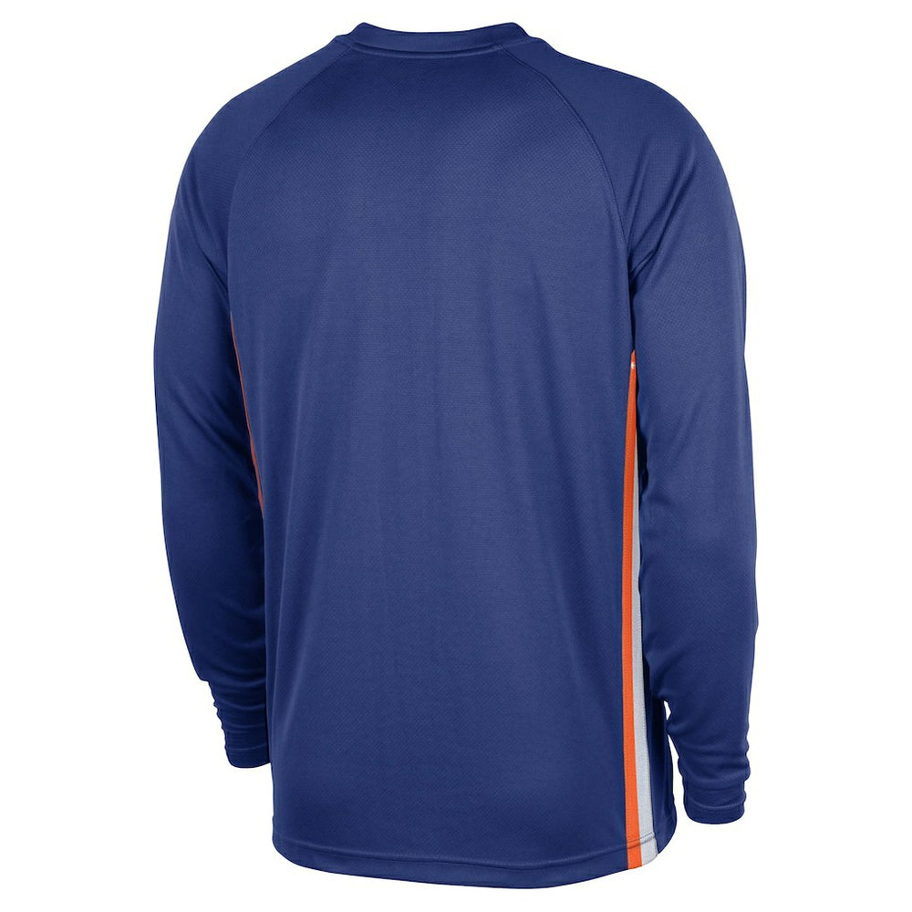 New York Knicks 2025/26 Authentic Pre-Game Legend Dri-FIT Long Sleeve Shooting Shirt Blue | Nike outlet