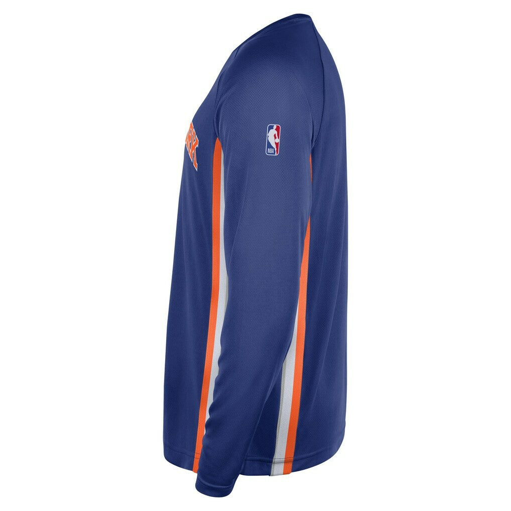 New York Knicks 2025/26 Authentic Pre-Game Legend Dri-FIT Long Sleeve Shooting Shirt Blue | Nike outlet