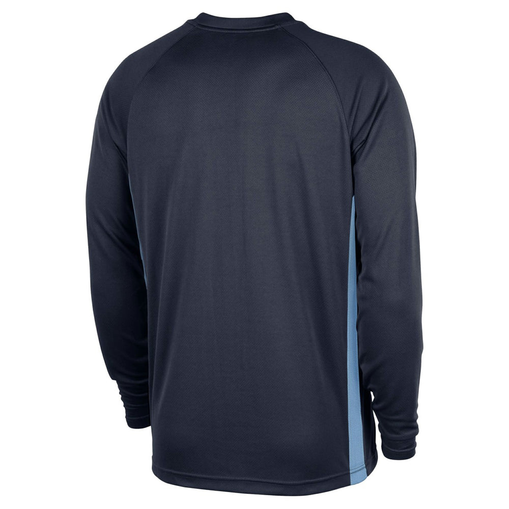 Memphis Grizzlies 2025/26 Authentic Pre-Game Legend Dri-FIT Long Sleeve Shooting Shirt Navy | Nike Lifestyle