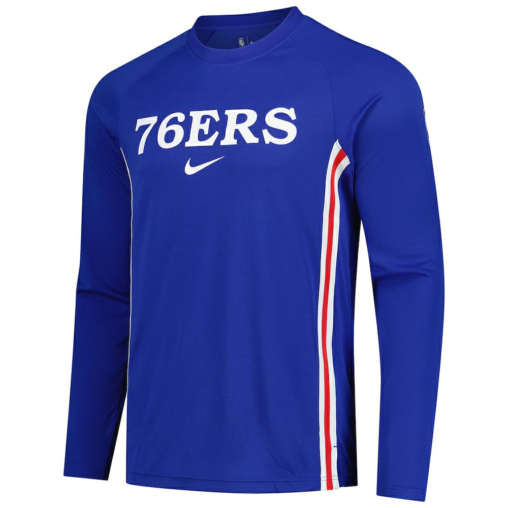 Philadelphia 76ers 2025/26 Authentic Pre-Game Legend Dri-FIT Long Sleeve Shooting Shirt Royal | Nike Near Me