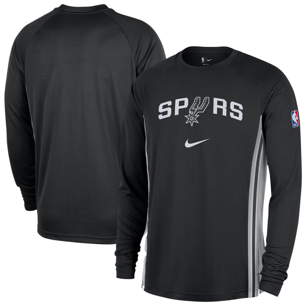 San Antonio Spurs 2025/26 Authentic Pre-Game Legend Dri-FIT Long Sleeve Shooting Shirt Black | Nike Lifestyle