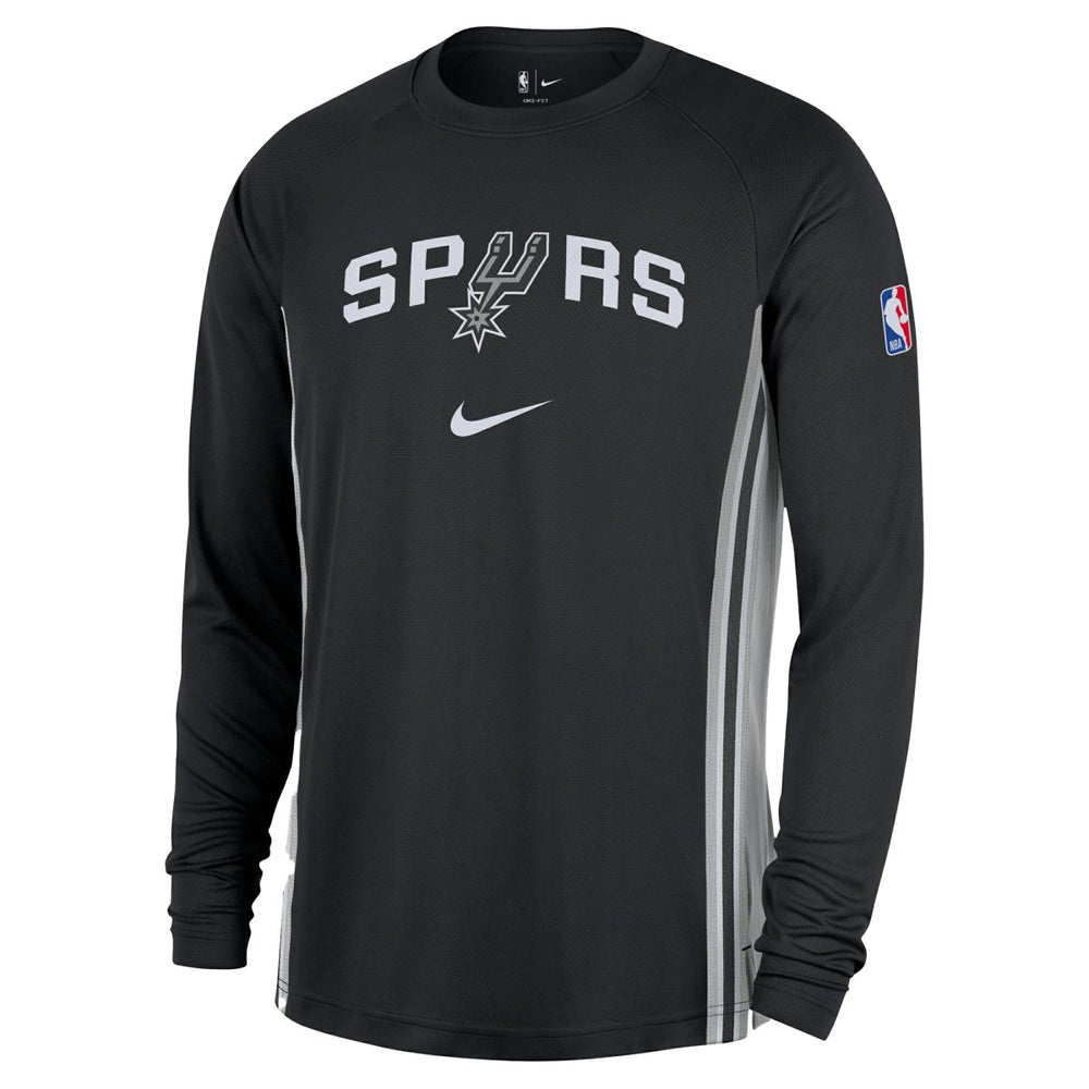 San Antonio Spurs 2025/26 Authentic Pre-Game Legend Dri-FIT Long Sleeve Shooting Shirt Black | Nike Lifestyle