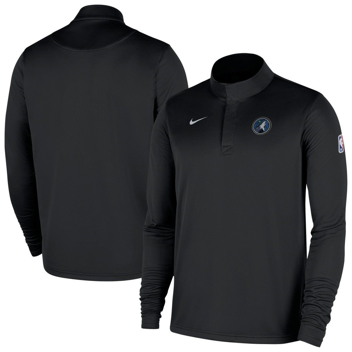 Minnesota Timberwolves 2025/26 Authentic Coaches Quarter-Zip Dri-Fit Top Black | Nike