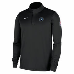 Minnesota Timberwolves 2025/26 Authentic Coaches Quarter-Zip Dri-Fit Top Black | Nike