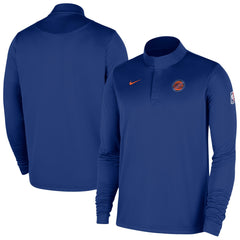 New York Knicks 2025/26 Authentic Coaches Quarter-Zip Dri-Fit Top Blue | Nike US