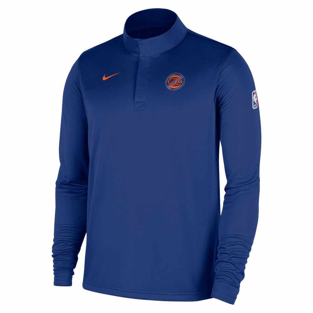 New York Knicks 2025/26 Authentic Coaches Quarter-Zip Dri-Fit Top Blue | Nike US