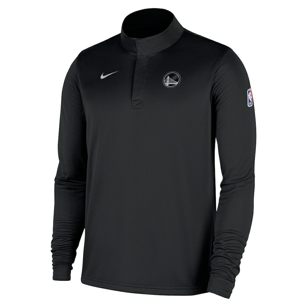 Golden State Warriors 2025/26 Authentic Coaches Quarter-Zip Dri-Fit Top for sale Black | Nike Lifestyle