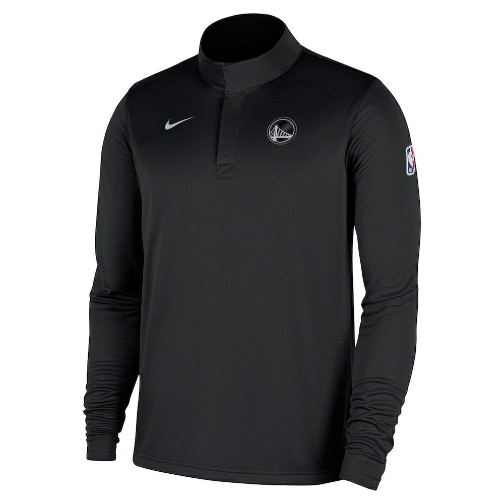 Golden State Warriors 2025/26 Authentic Coaches Quarter-Zip Dri-Fit Top for sale Black | Nike Lifestyle