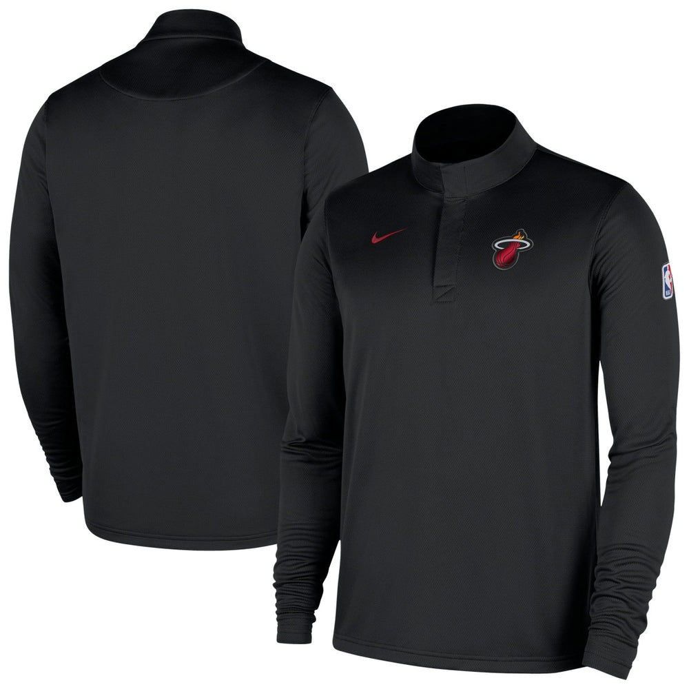 Miami Heat 2025/26 Authentic Coaches Quarter-Zip Dri-Fit Top Black | Nike US