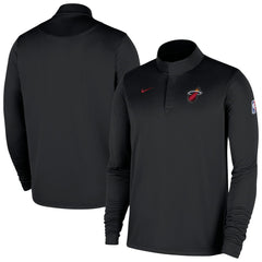 Miami Heat 2025/26 Authentic Coaches Quarter-Zip Dri-Fit Top Black | Nike US