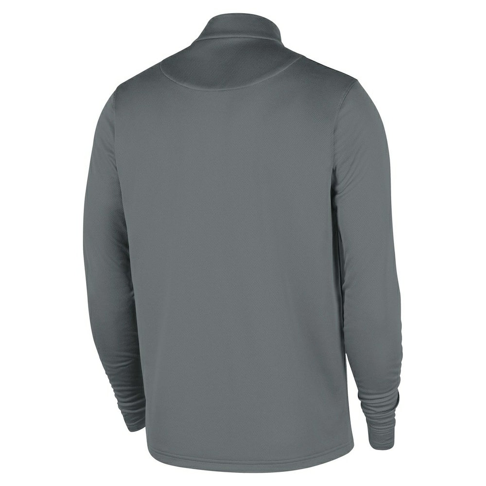 Brooklyn Nets 2025/26 Authentic Coaches Quarter-Zip Dri-Fit Top Gray | Nike