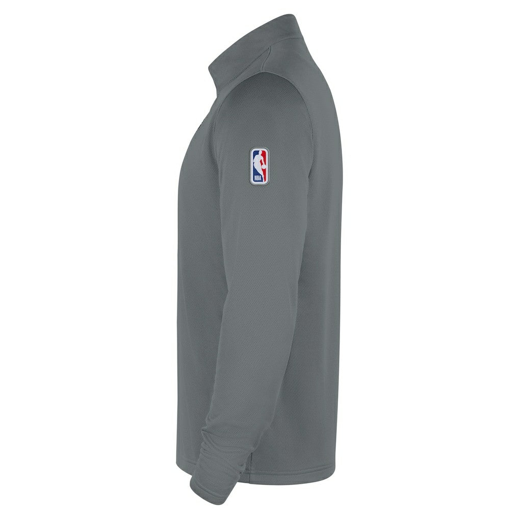 Brooklyn Nets 2025/26 Authentic Coaches Quarter-Zip Dri-Fit Top Gray | Nike