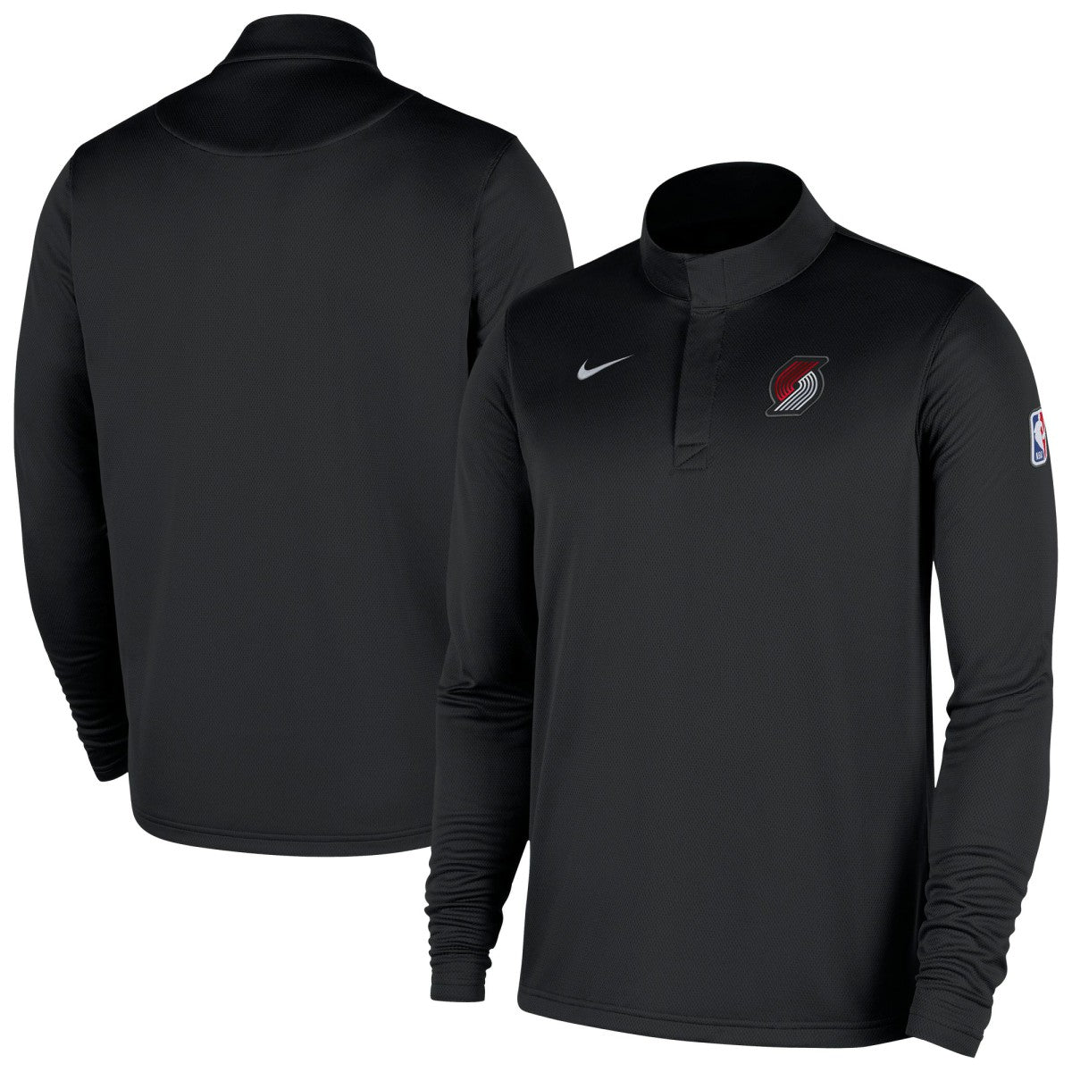 Portland Trail Blazers 2025/26 Authentic Coaches Quarter-Zip Dri-Fit Top Black | Nike Lifestyle
