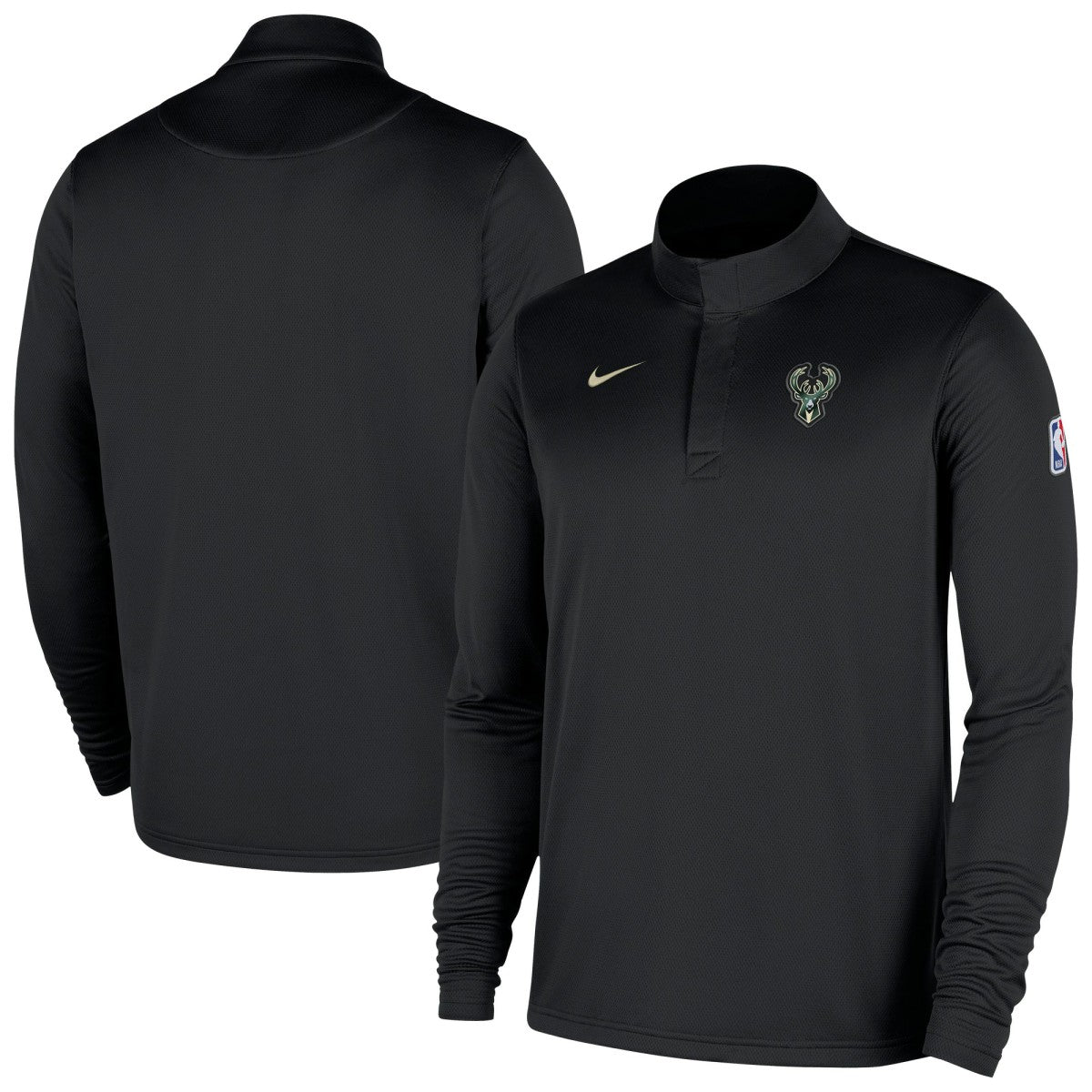 Milwaukee Bucks 2025/26 Authentic Coaches Quarter-Zip Dri-Fit Top Black | Nike online