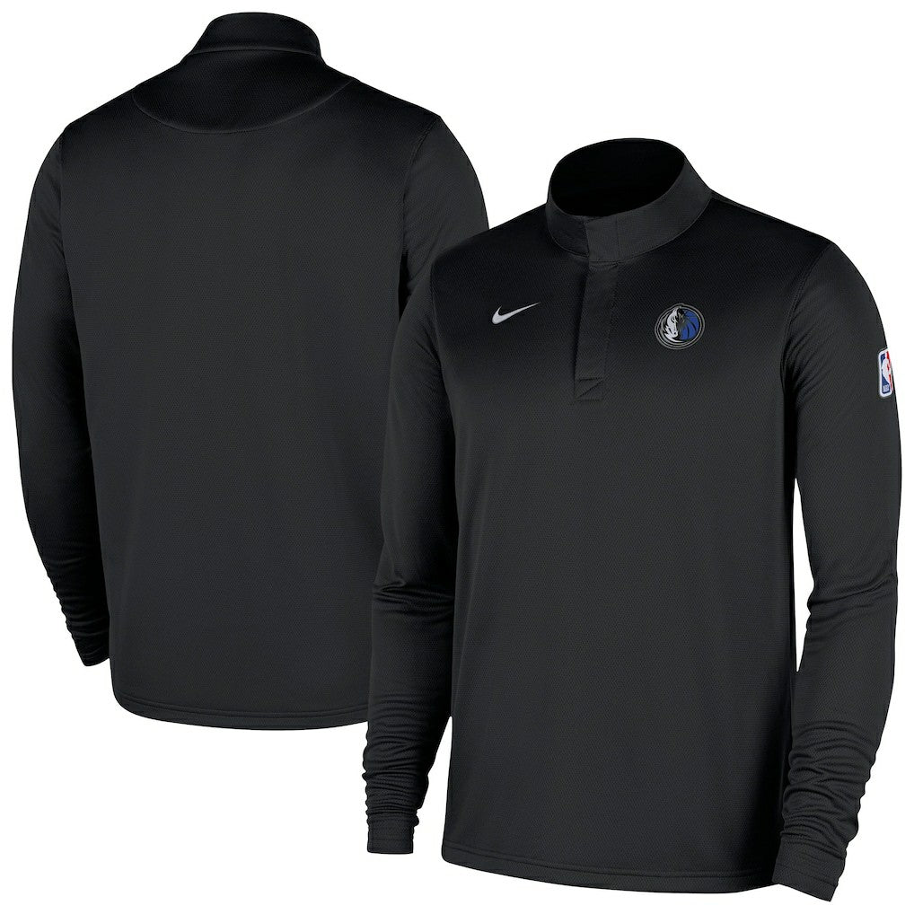 Dallas Mavericks 2025/26 Authentic Coaches Quarter-Zip Dri-Fit Top for sale Black | Nike