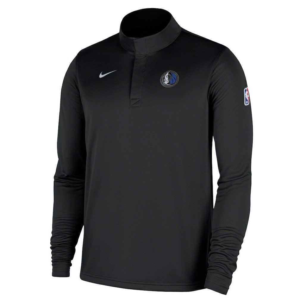 Dallas Mavericks 2025/26 Authentic Coaches Quarter-Zip Dri-Fit Top for sale Black | Nike