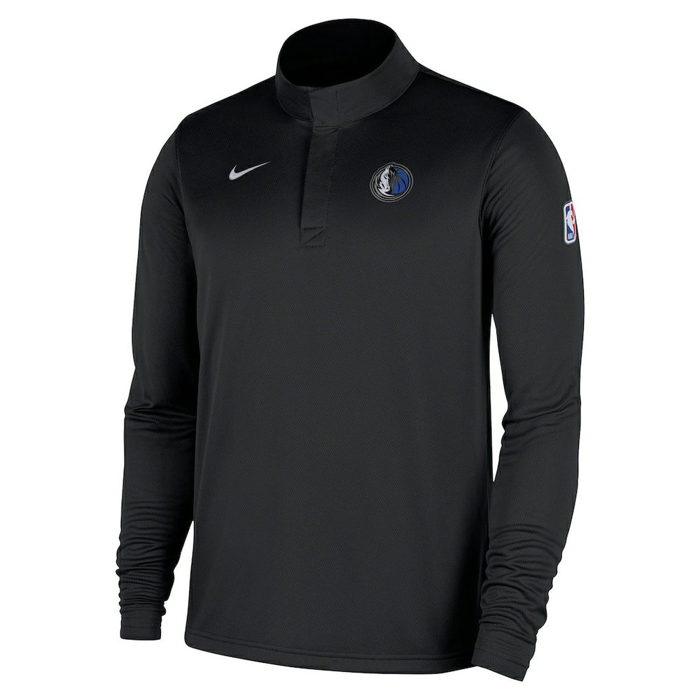 Dallas Mavericks 2025/26 Authentic Coaches Quarter-Zip Dri-Fit Top for sale Black | Nike