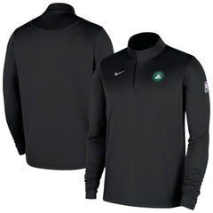 Boston Celtics 2025/26 Authentic Coaches Quarter-Zip Dri-Fit Top Black | Nike