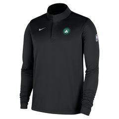 Boston Celtics 2025/26 Authentic Coaches Quarter-Zip Dri-Fit Top Black | Nike