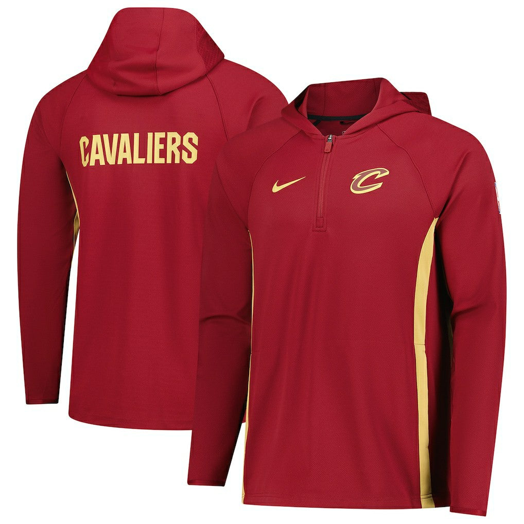 Cleveland Cavaliers Authentic On Court Zone Quarter-Zip Dri-FIT Hoodie Jacket for sale Wine | Nike discount