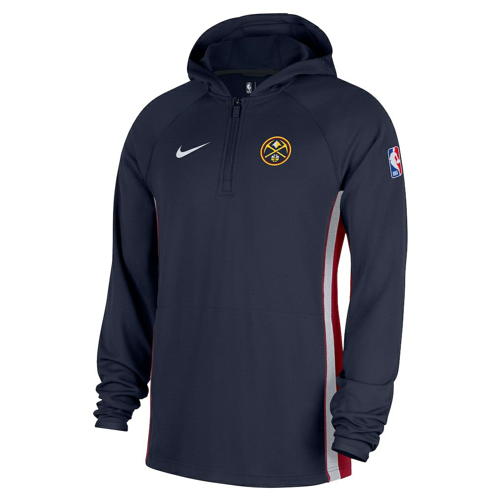 Denver Nuggets Authentic On Court Zone Quarter-Zip Dri-FIT Hoodie Jacket Navy | Nike Near Me