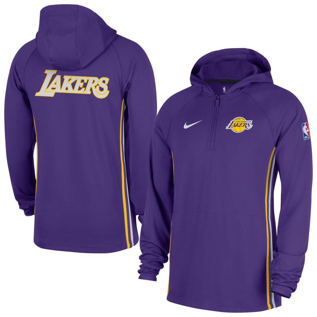 Los Angeles Lakers Authentic On Court Zone Quarter-Zip Dri-FIT Hoodie Jacket Purple | Nike online
