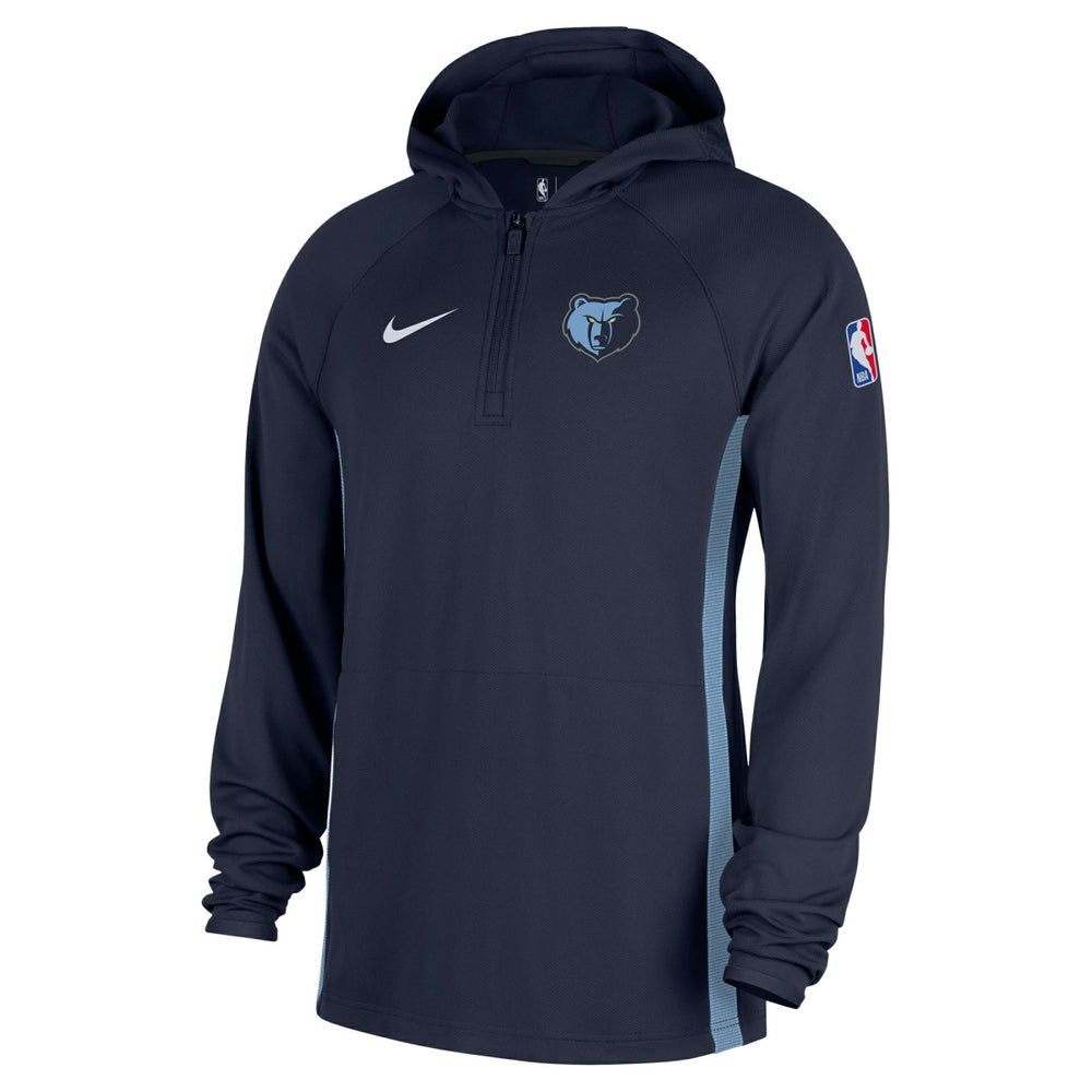 Memphis Grizzlies Authentic On Court Zone Quarter-Zip Dri-FIT Hoodie Jacket Navy | Nike