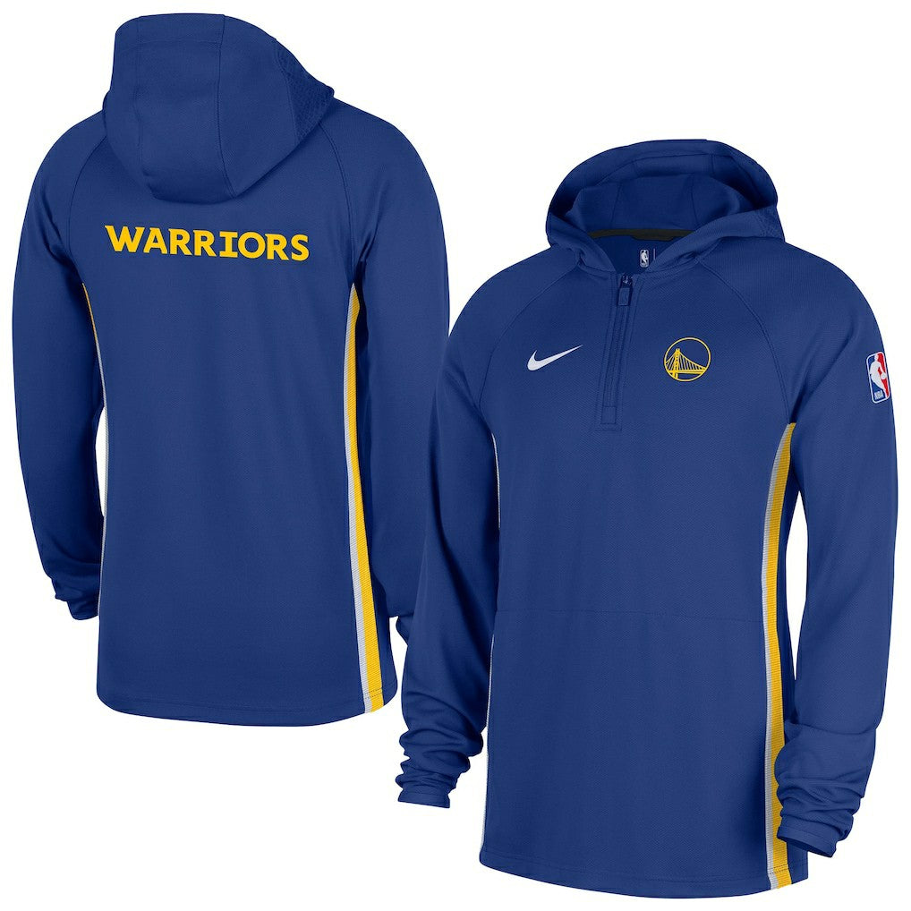 Golden State Warriors Authentic On Court Zone Quarter-Zip Dri-FIT Hoodie Jacket for sale Blue | Nike discount