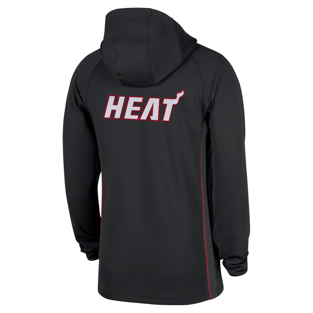 Miami Heat Authentic On Court Zone Quarter-Zip Dri-FIT Hoodie Jacket Black | Nike Lifestyle