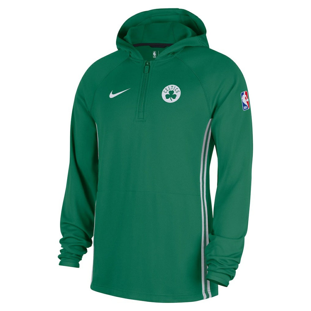 Boston Celtics Authentic On Court Zone Quarter-Zip Dri-FIT Hoodie Jacket Kelly Green | Nike Lifestyle