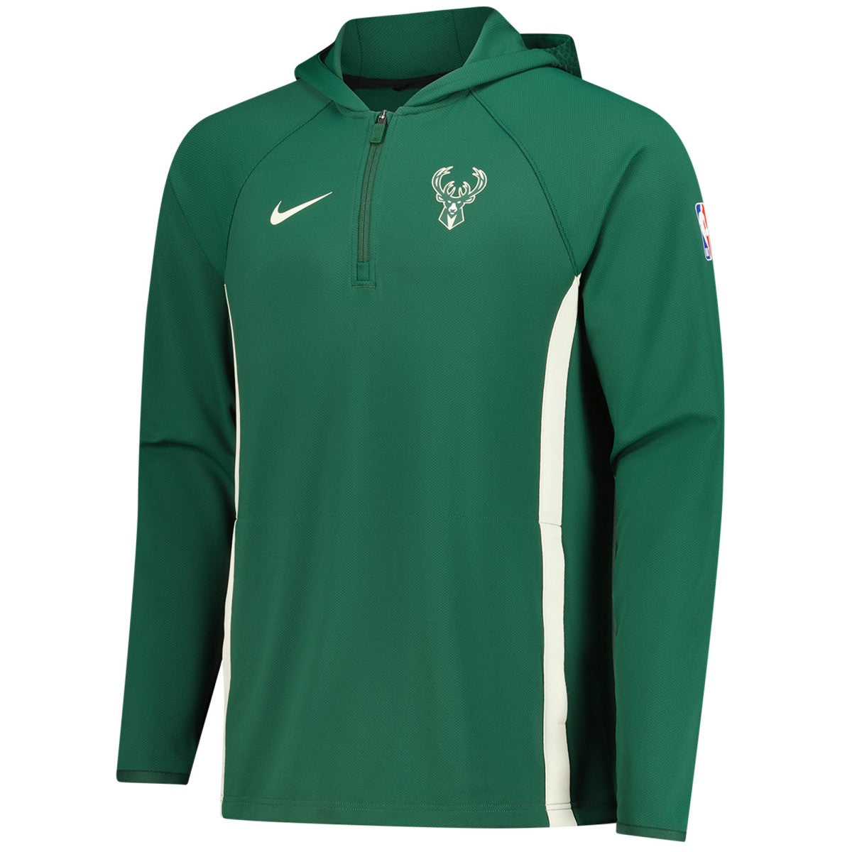 Milwaukee Bucks Authentic On Court Zone Quarter-Zip Dri-FIT Hoodie Jacket Hunter Green | Nike US