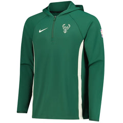 Milwaukee Bucks Authentic On Court Zone Quarter-Zip Dri-FIT Hoodie Jacket Hunter Green | Nike US
