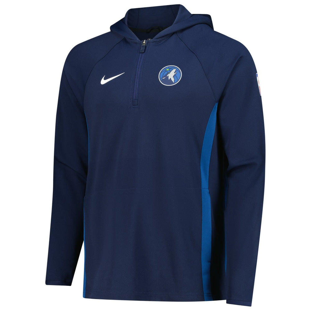 Minnesota Timberwolves Authentic On Court Zone Quarter-Zip Dri-FIT Hoodie Jacket Navy | Nike outlet