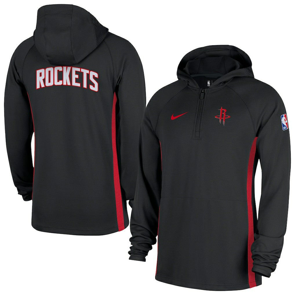 Houston Rockets Authentic On Court Zone Quarter-Zip Dri-FIT Hoodie Jacket for sale Black | Nike for sale