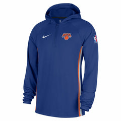 New York Knicks Authentic On Court Zone Quarter-Zip Dri-FIT Hoodie Jacket Blue | Nike Near Me