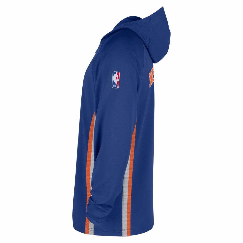 New York Knicks Authentic On Court Zone Quarter-Zip Dri-FIT Hoodie Jacket Blue | Nike Near Me