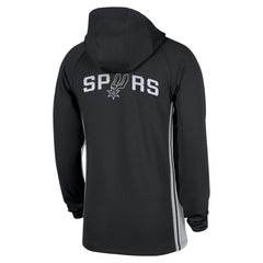 San Antonio Spurs Authentic On Court Zone Quarter-Zip Dri-FIT Hoodie Jacket Black | Nike Lifestyle
