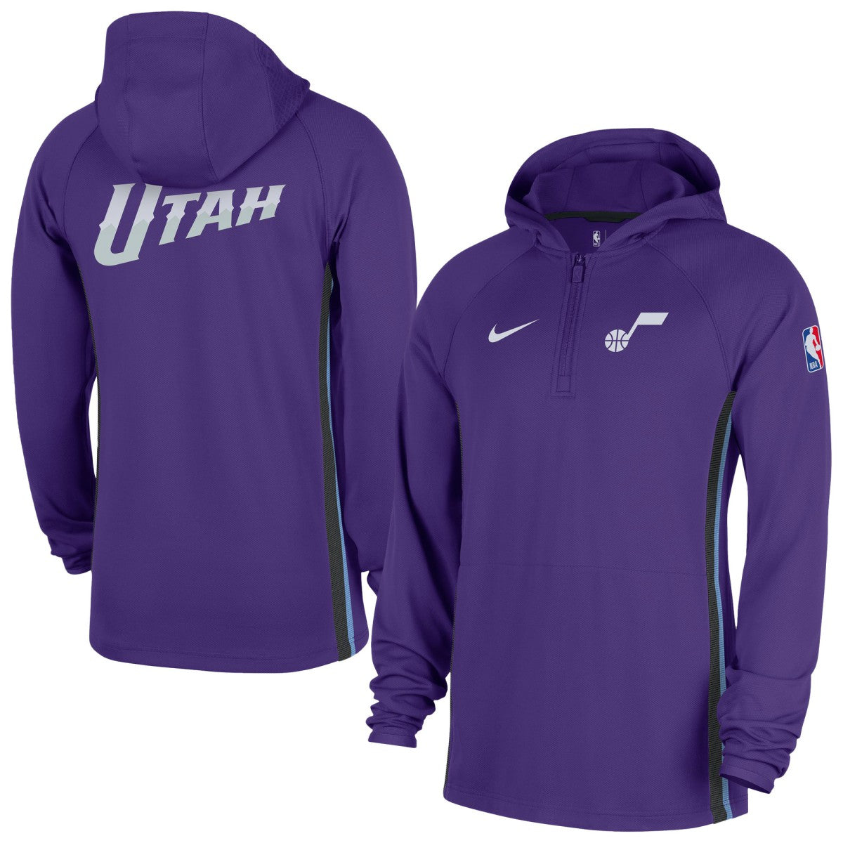 Utah Jazz Authentic On Court Zone Quarter-Zip Dri-FIT Hoodie Jacket Purple | Nike for sale
