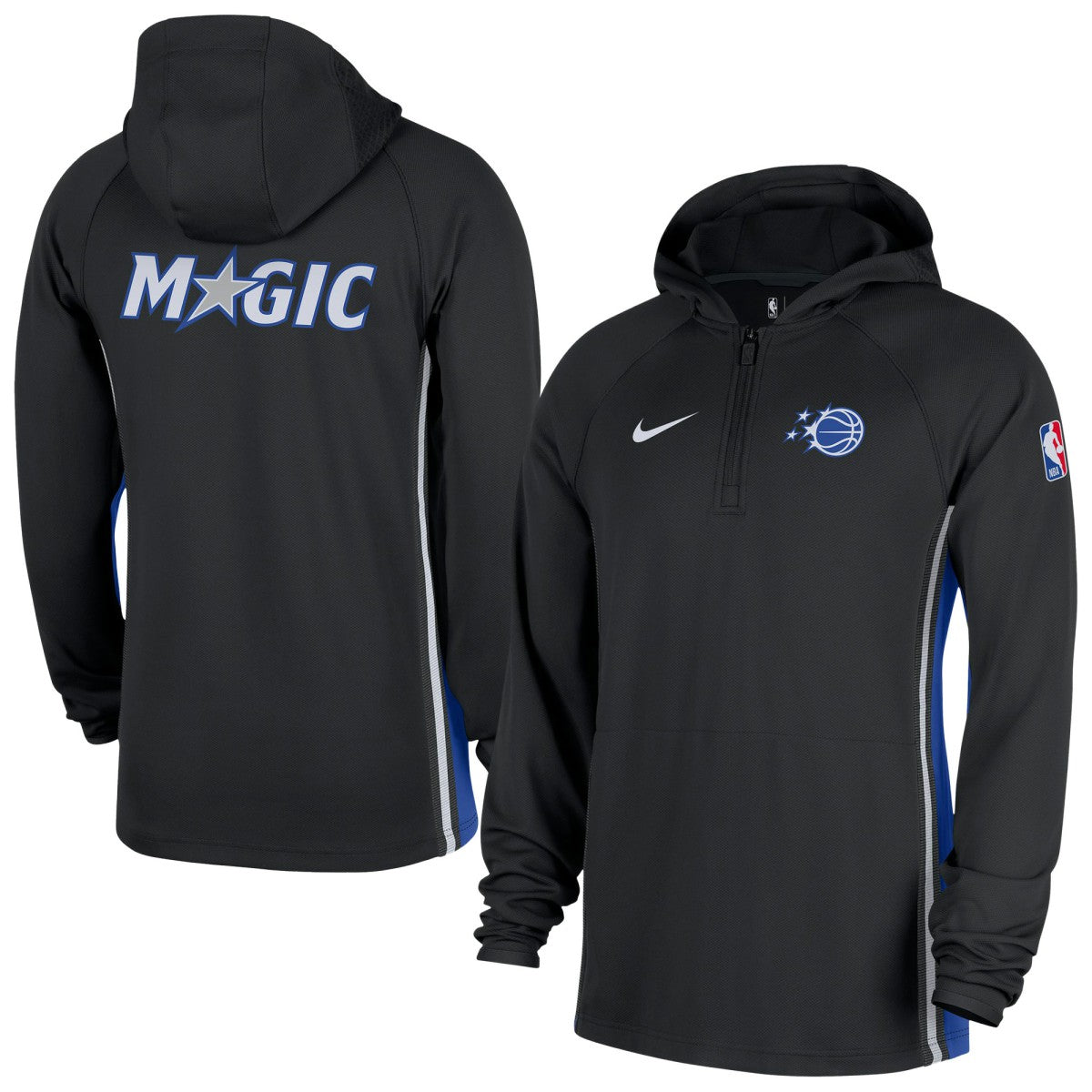 Orlando Magic Authentic On Court Zone Quarter-Zip Dri-FIT Hoodie Jacket Black | Nike Near Me