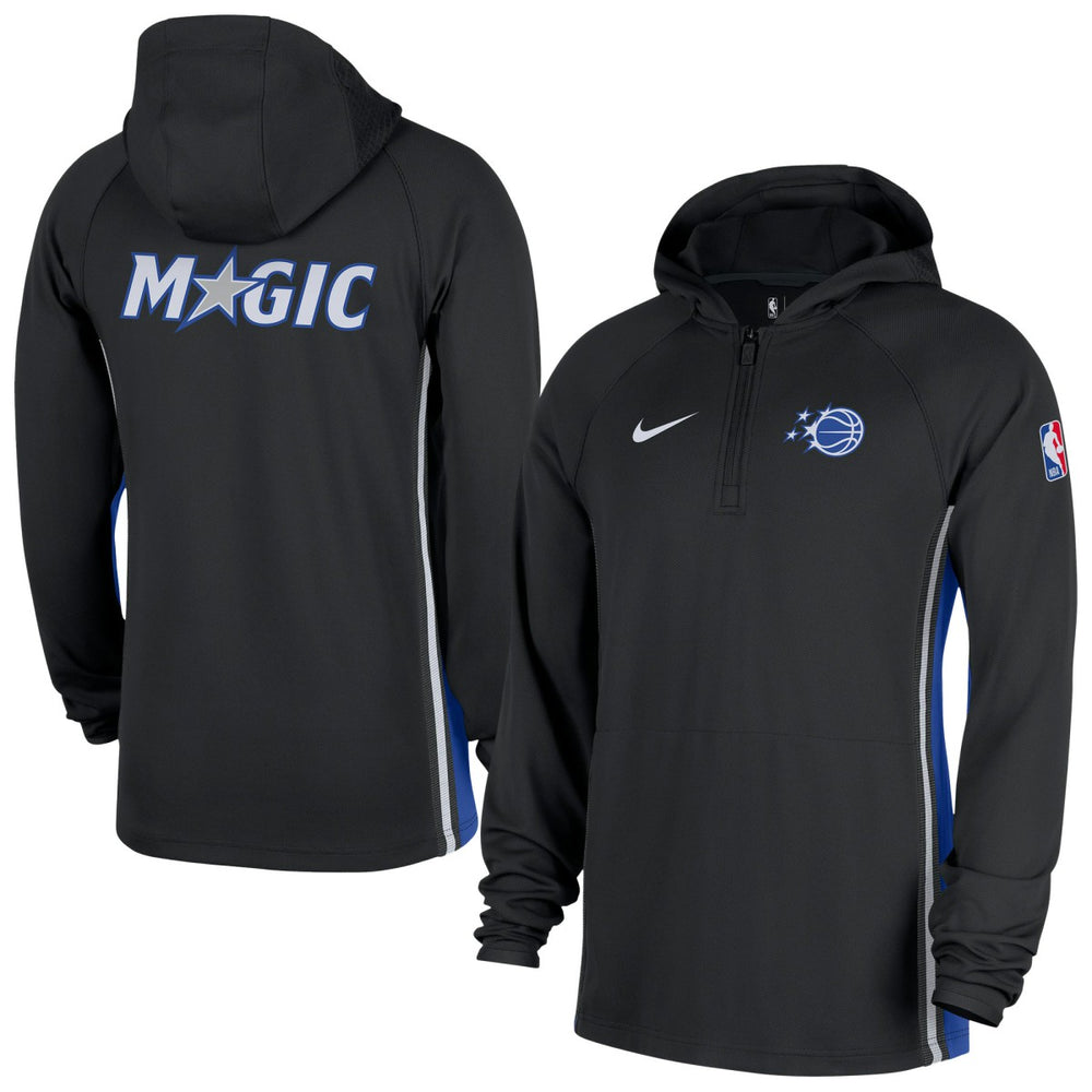 Orlando Magic Authentic On Court Zone Quarter-Zip Dri-FIT Hoodie Jacket Black | Nike Near Me