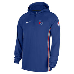 Philadelphia 76ers Authentic On Court Zone Quarter-Zip Dri-FIT Hoodie Jacket Blue | Nike US