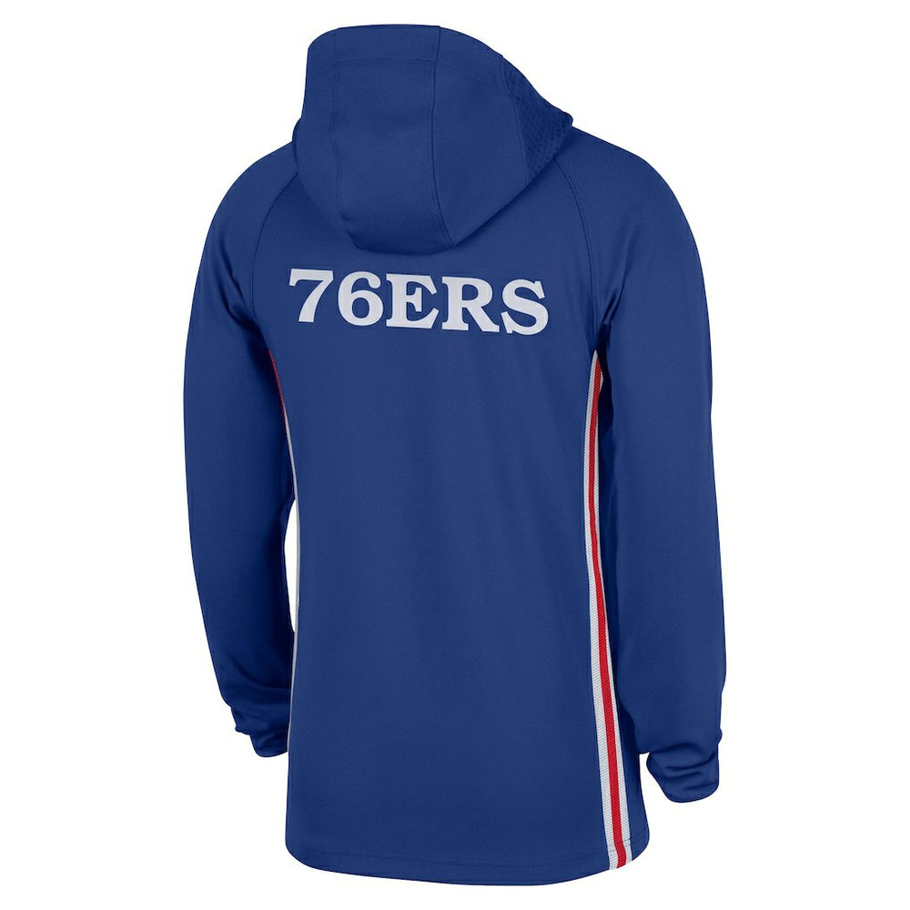 Philadelphia 76ers Authentic On Court Zone Quarter-Zip Dri-FIT Hoodie Jacket Blue | Nike US