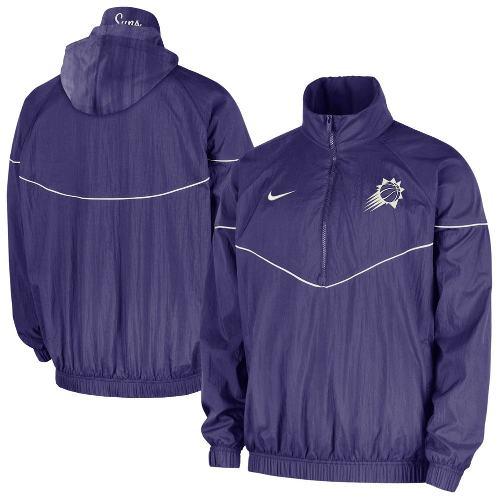Phoenix Suns Courtside Windrunner Woven Half-Zip Hooded Jacket Purple | Nike online