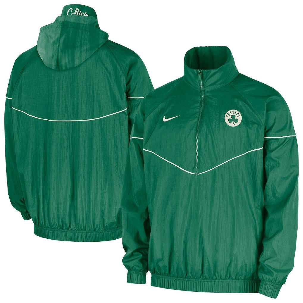 Boston Celtics Courtside Windrunner Woven Half-Zip Hooded Jacket Kelly Green | Nike Near Me